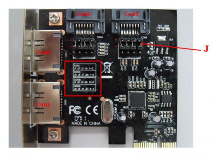 Контролер Frime ASM1061 (ECF-PCIEto2.2SATAIII.LP) PCI-E-2xеSATA+2xSATA III