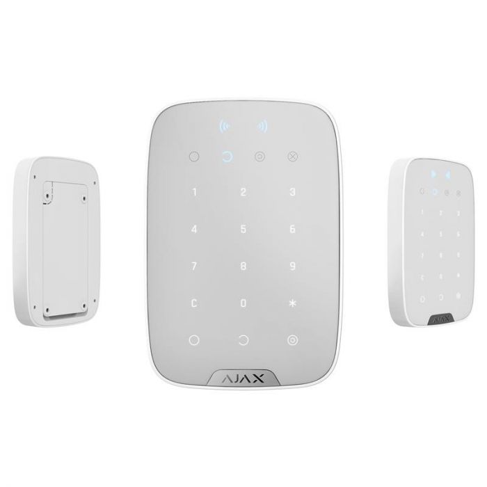 Бездротова сенсорна клавіатура Ajax KeyPad Plus white (26078.83.WH)