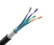 Кабель для зовнішньої прокладки OK-Net КПпПО-ВПЕ (1000) S/FTP, CAT 7A, 4х2х0,58, бухта 500м (7935107)