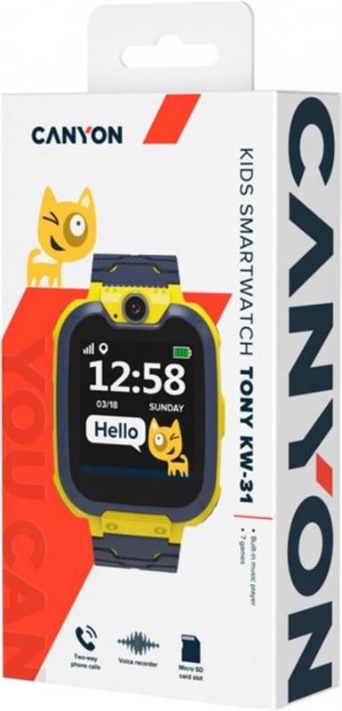 Детские смарт-часы Canyon Tony CNE-KW31YB Yellow