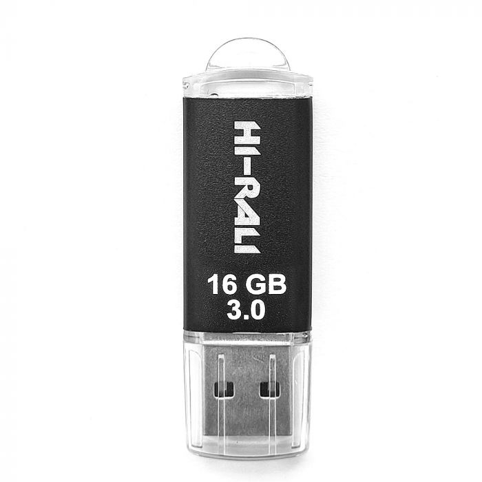 Флеш-накопичувач USB3.0 16GB Hi-Rali Rocket Series Black (HI-16GB3VCBK)