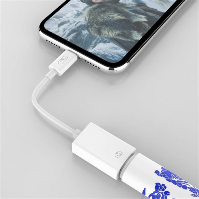 Перехідник SkyDolphin OT02 OTG USB Type-C - USB (M/F), White (SDADPT-00018)