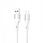 Кабель SkyDolphin S06V LED Smart Power USB - microUSB (M/M) 1 м, White (USB-000558)