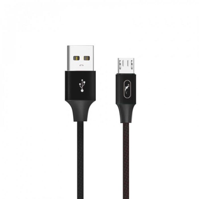 Кабель SkyDolphin S55V Neylon USB - micro USB (M/M), 1 м, Black (SDUSB-000438)