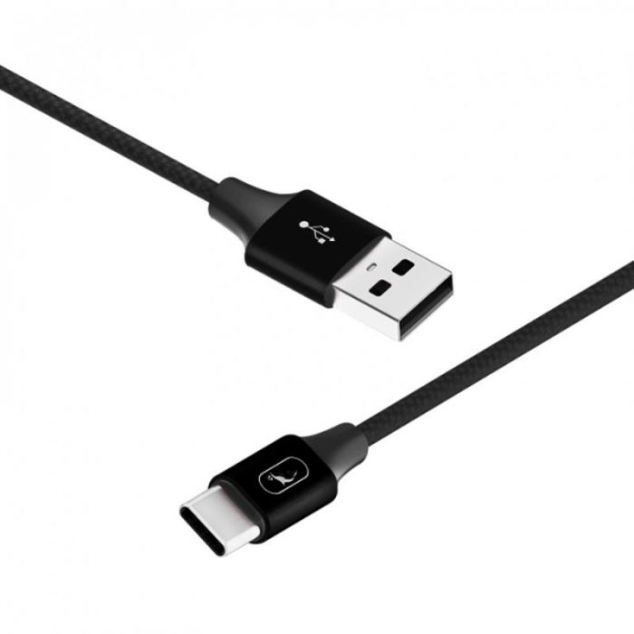 Кабель SkyDolphin S55T Neylon USB - USB Type-C (M/M), 1 м, Black (SDUSB-000436)