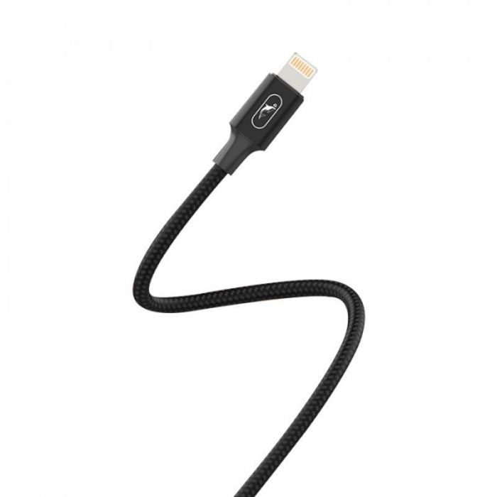 Кабель SkyDolphin S55L Neylon USB - Lightning (M/M), 1 м, Black (SDUSB-000434)