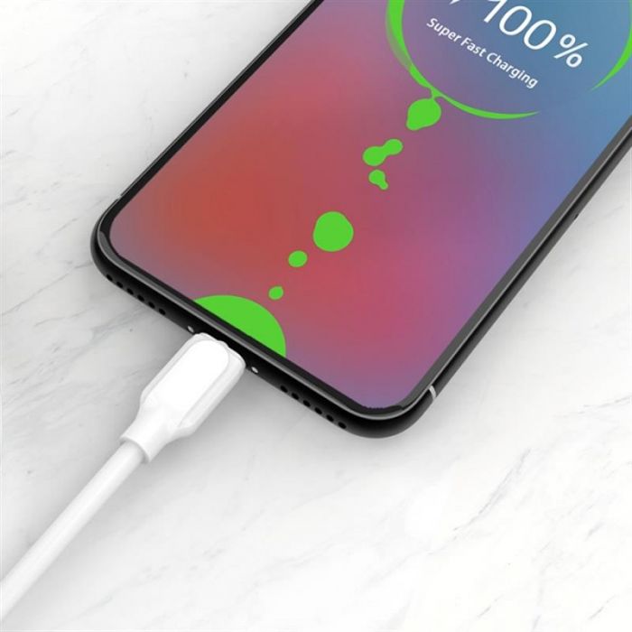 Кабель SkyDolphin S56T Super Fast TPE USB - USB Type-C (M/M), 1 м, White (SDUSB-000572)