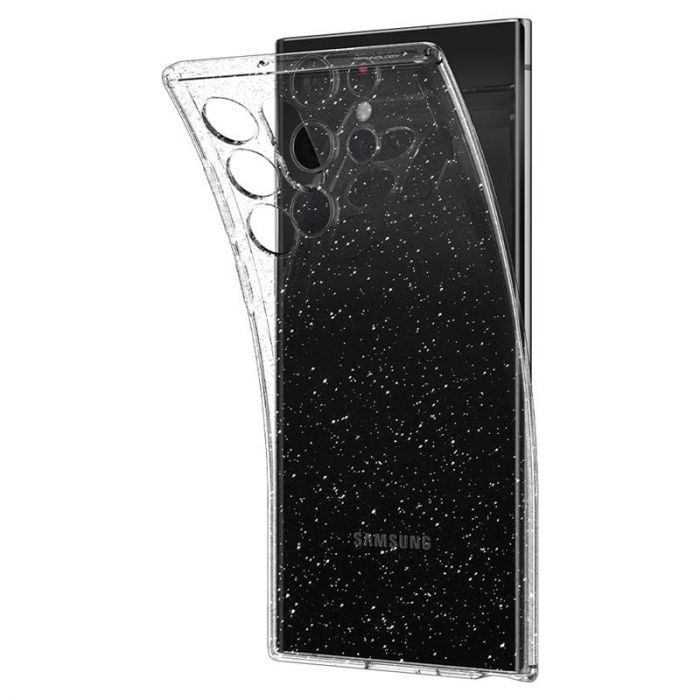 Чохол-накладка Spigen Liquid Crystal Glitter для Samsung Galaxy S22 Ultra SM-S908 Crystal Quartz (ACS03913)