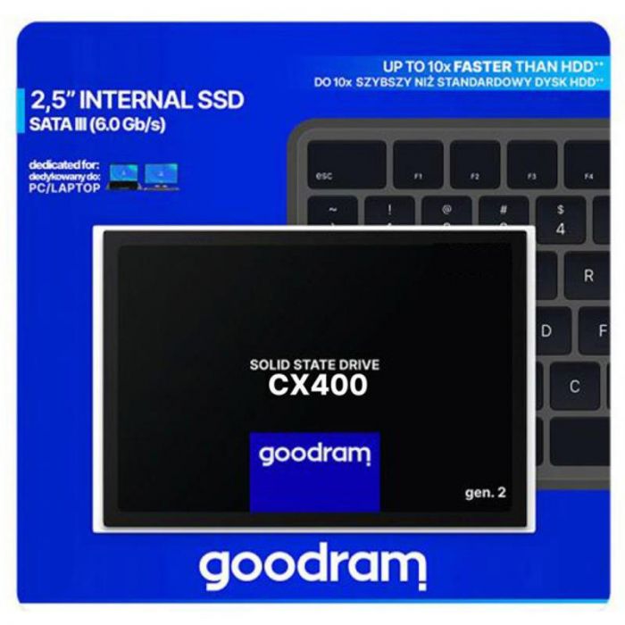 Накопичувач SSD 512GB GOODRAM CX400 Gen.2 2.5" SATAIII 3D TLC (SSDPR-CX400-512-G2)