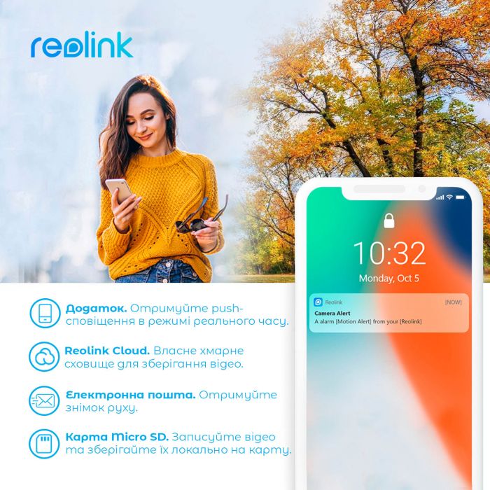 IP камера Reolink Go PT Plus без сонячної панелі