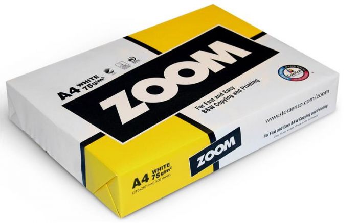 Папір Zoom 80g/m2, A4, 500арк, class C, білизна 150% CIE