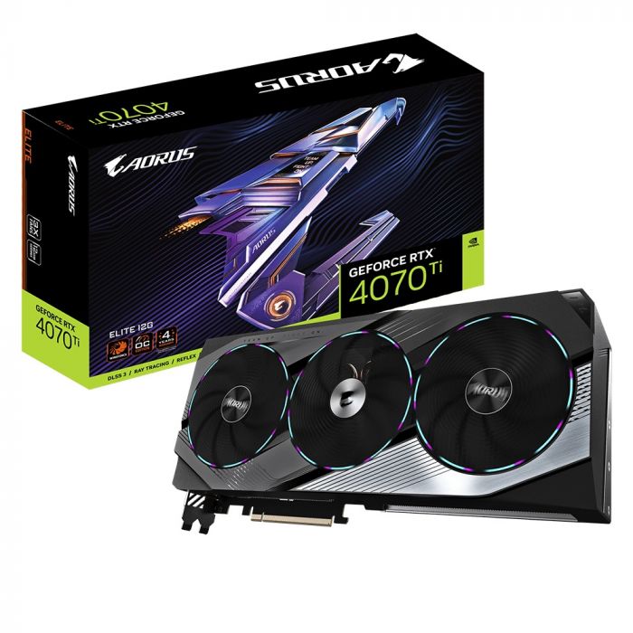 Відеокарта GF RTX 4070 Ti 12GB GDDR6X Aorus Elite Gigabyte (GV-N407TAORUS E-12GD)