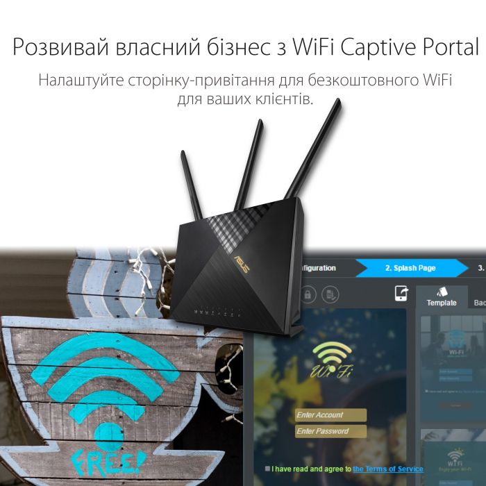 Бездротовий LTE маршрутизатор Asus 4G-AX56 (90IG06G0-MO3110)