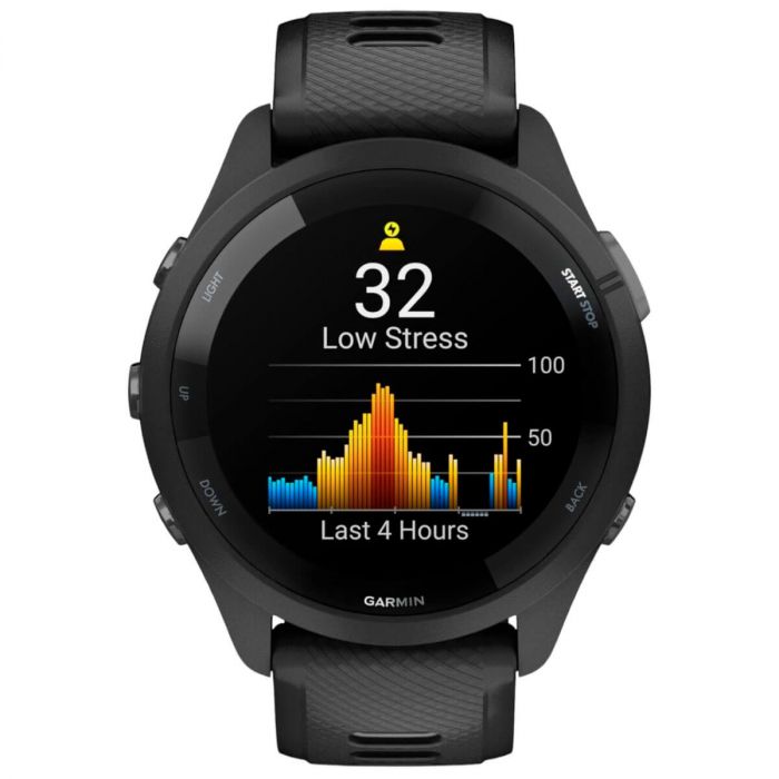 Смарт-годинник Garmin Forerunner 265 Black Bezel and Case with Black/Powder Gray Silicone Band (010-02810-50)