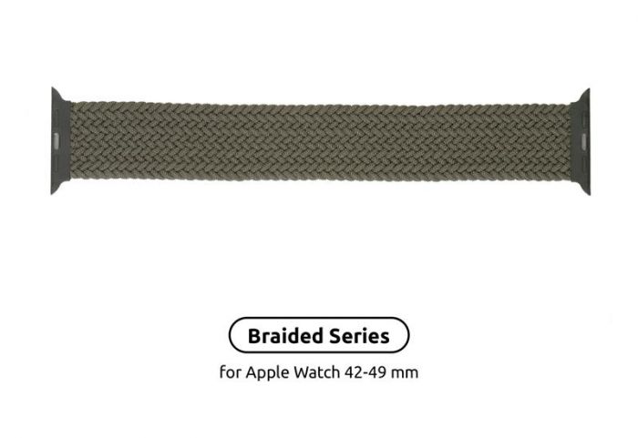 Ремінець Armorstandart Braided Solo Loop для Apple Watch 42mm/44mm/45mm/49mm Inverness Green Size 6 (148 mm) (ARM58075)