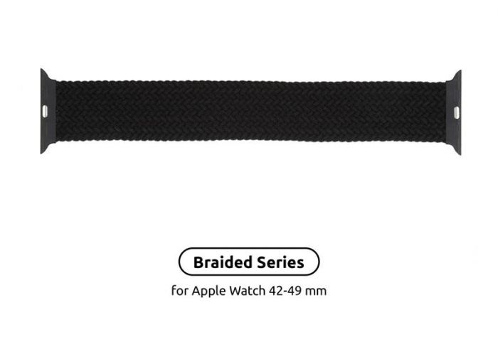 Ремінець Armorstandart Braided Solo Loop для Apple Watch 42mm/44mm/45mm/49mm Charcoal Size 6 (148 mm) (ARM58072)
