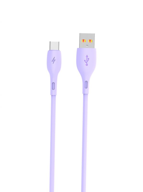 Кабель SkyDolphin S22T Soft Silicone USB - USB Type-C (M/M), 1 м, Violet (SDUSB-000603)