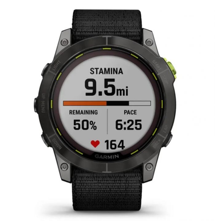 Смарт-годинник Garmin Enduro 2 Sapphire Carbon Gray DLC Titanium with Black UltraFit Nylon Strap (010-02754-13)