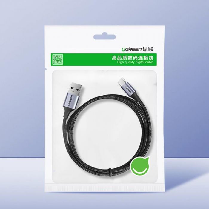 Кабель Ugreen US288 USB - USB Type-C (M/M), 1 м, Black (60126)