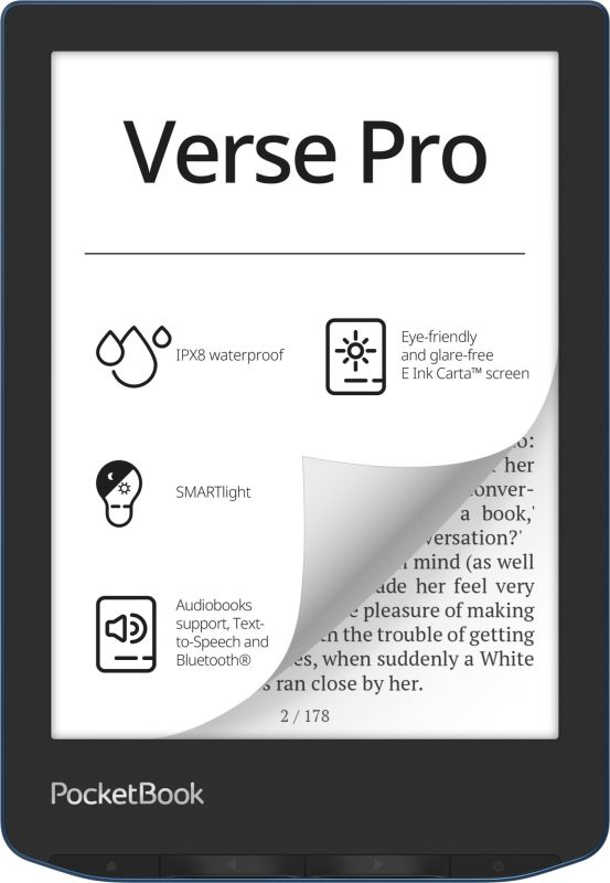 Електронна книга PocketBook 634 Verse Pro Azure (PB634-A-CIS)