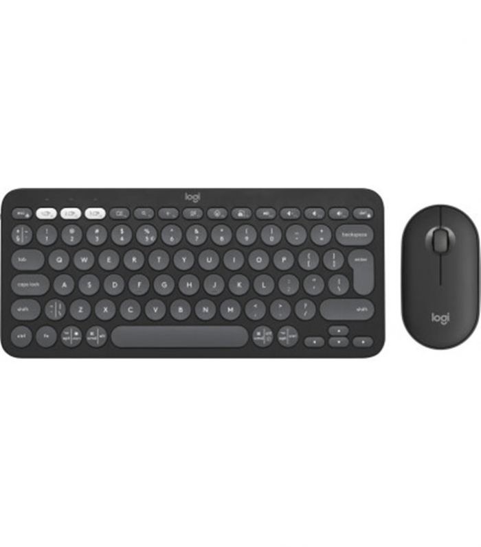 Комплект (клавіатура, миша) бездротовий Logitech Pebble 2 Combo Graphite (920-012239)