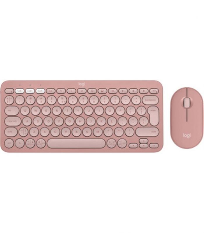 Комплект (клавіатура, миша) бездротовий Logitech Pebble 2 Combo Rose (920-012241)