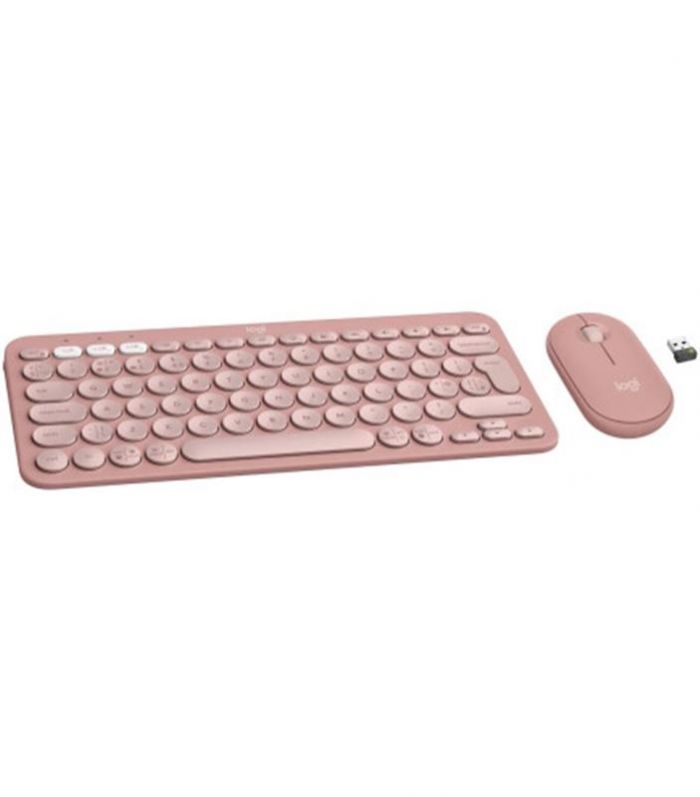 Комплект (клавіатура, миша) бездротовий Logitech Pebble 2 Combo Rose (920-012241)