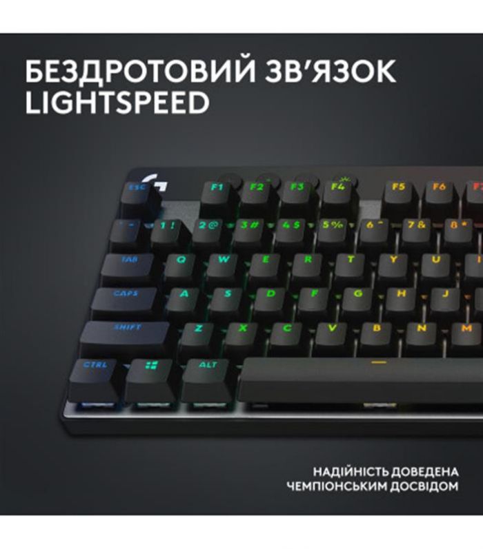 Клавiатура Logitech G PRO X TKL Lightspeed Black Tactile (920-012136)