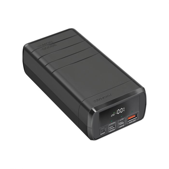 Універсальна мобільна батарея Promate PowerMine-130 Black 38000mAh