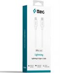 Кабель Ttec USB Type-C - Lightning (M/M), 1.5 м, White (2DKM04B)