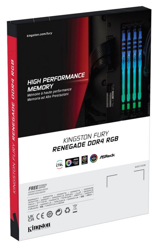 Модуль пам`яті DDR4 2x32GB/3600 Kingston Fury Renegade RGB (KF436C18RBAK2/64)