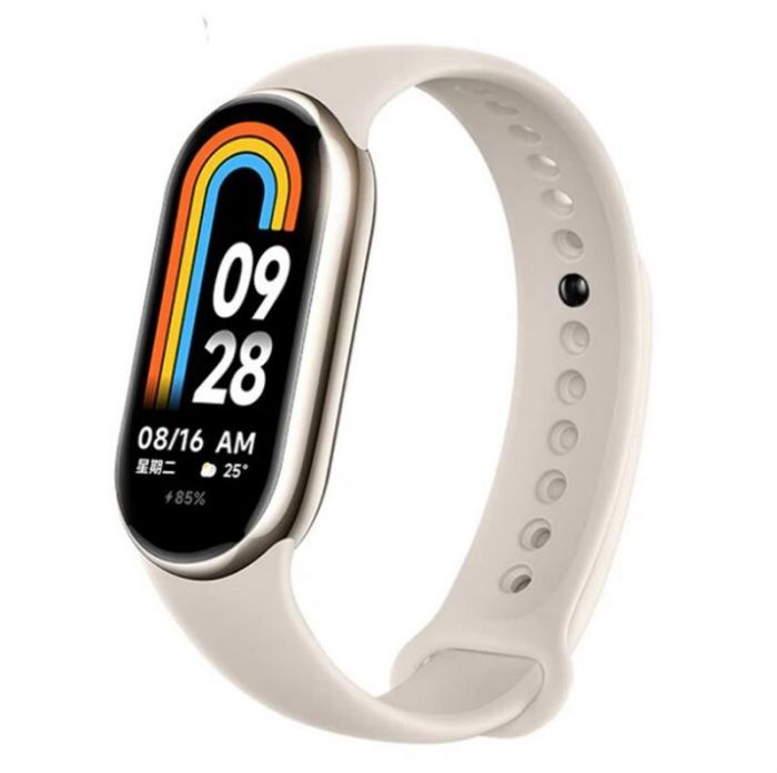 Силіконовий ремінець BeCover для Xiaomi Mi Smart Band 8 Beige (709377)