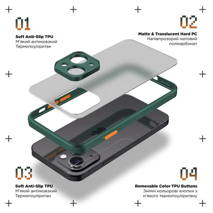 Чохол-накладка Armorstandart Frosted Matte для Xiaomi Redmi 9C/Redmi 10A Dark Green (ARM70490)