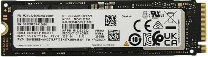 Накопичувач SSD  256GB Samsung PM9A1 M.2 2280 PCIe 4.0 x4 V-NAND 3bit MLC (MZ-VL22560_OEM)