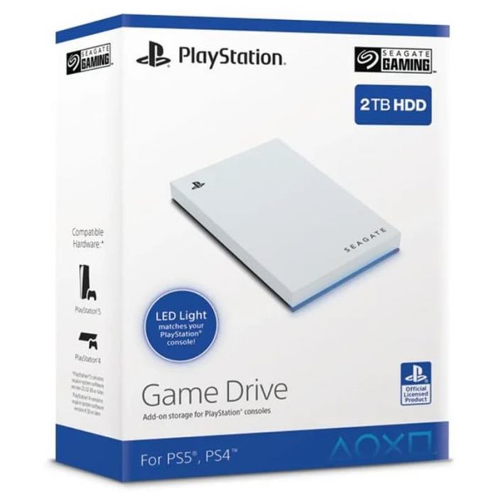 Зовнішній жорсткий диск 2.5" USB 2.0TB Seagate Game Drive for PS5 & PS4 White (STLV2000201)