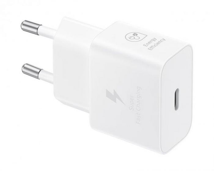 Мережевий зарядний пристрій Samsung EP-T2510XWEGEU White, 25W + кабель USB Type-C