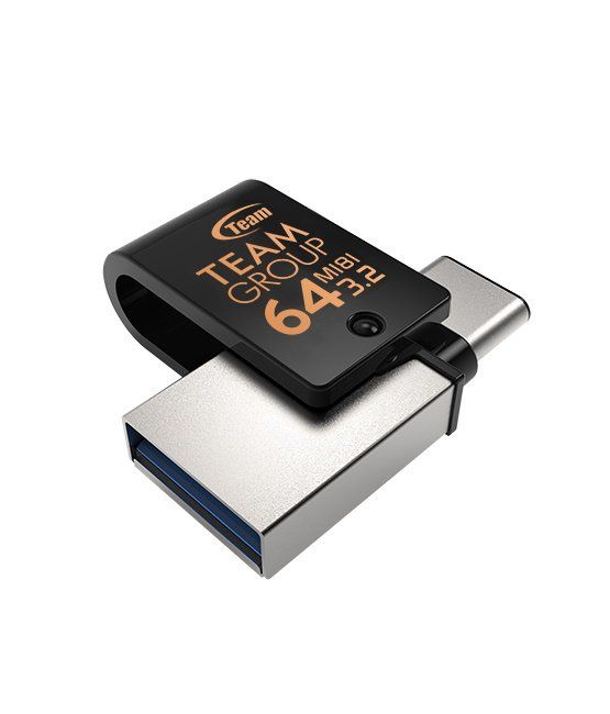 Флеш-накопичувач USB3.1 64GB OTG Type-C Team M181 Black (TM181364GB01)