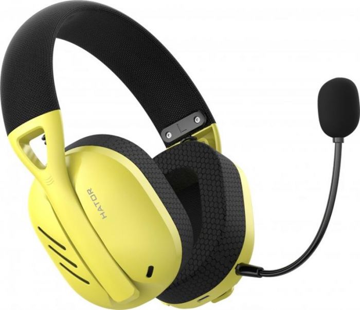 Bluetooth-гарнiтура Hator Hyperpunk 2 Wireless Tri-mode Black/Yellow (HTA-857)