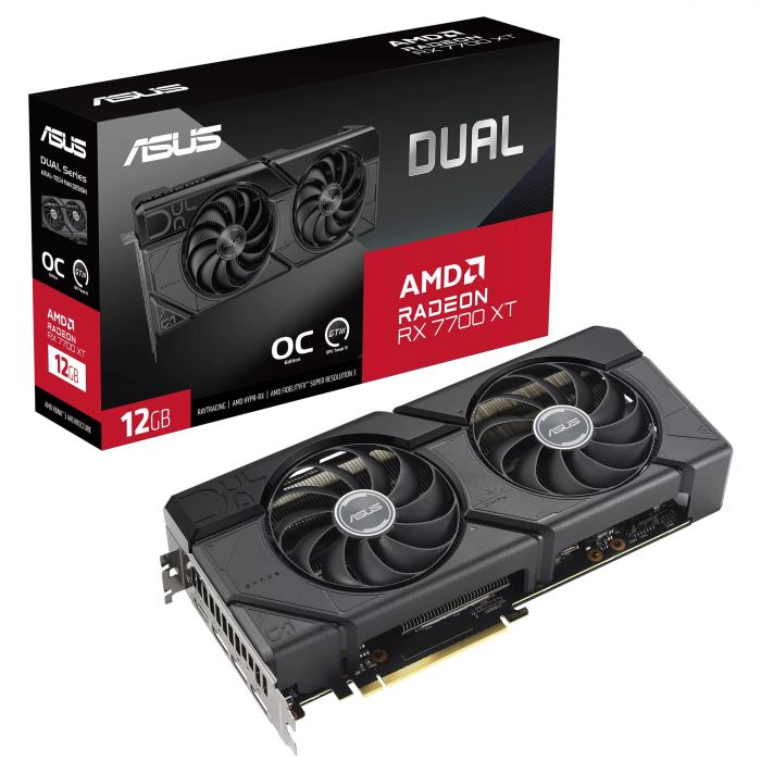 Відеокарта AMD Radeon RX 7700 XT 12GB GDDR6 Dual OC Asus (DUAL-RX7700XT-O12G)