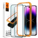 Захисне скло Spigen Glas.tR AlignMaster FC для Apple iPhone 14 Pro Max, Black, 2шт (AGL05204)