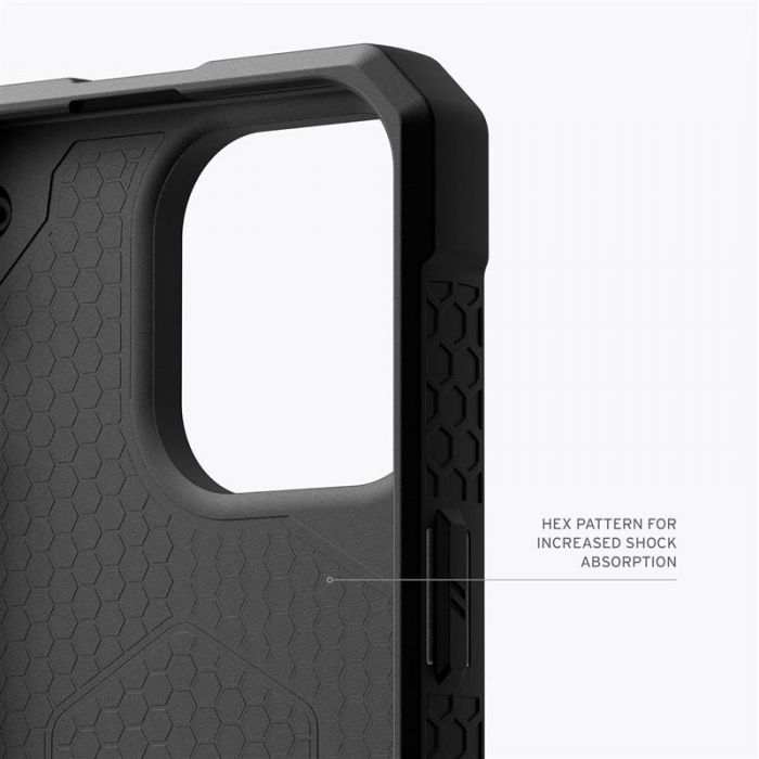 Чохол-накладка Urban Armor Gear Monarch Pro Magsafe для Apple iPhone 15 Pro Kevlar Black (114221113940)
