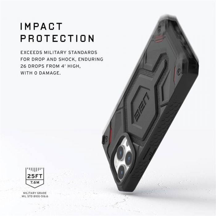 Чохол-накладка Urban Armor Gear Monarch Pro Magsafe для Apple iPhone 15 Pro Kevlar Black (114221113940)