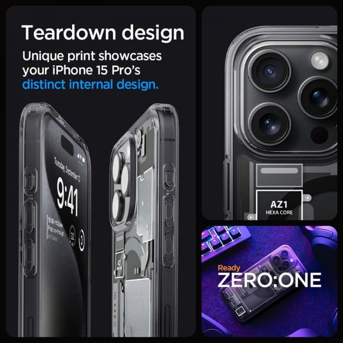 Чохол-накладка Spigen Ultra Hybrid MagFit для Apple iPhone 15 Pro Zero One (ACS06721)