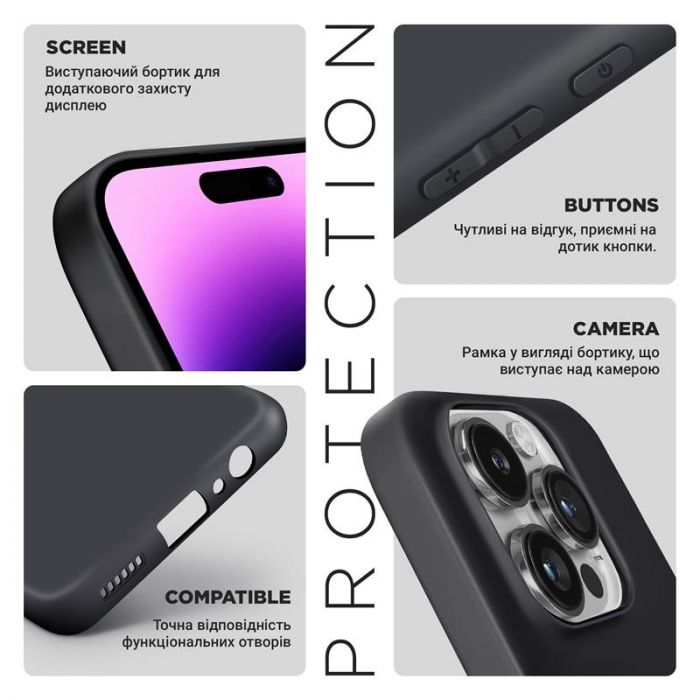 Чохол-накладка Armorstandart Matte Slim Fit для Samsung Galaxy A05s SM-A057 Camera cover Black (ARM72565)