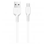 Кабель Hoco X20 Flash USB - microUSB (M/M), 1 м, White (D21032)