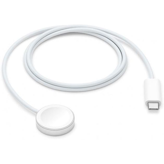 Бездротовий зарядний пристрій Apple Watch Magnetic Fast Charger to USB-C 1m White (MLWJ3) (A26886)
