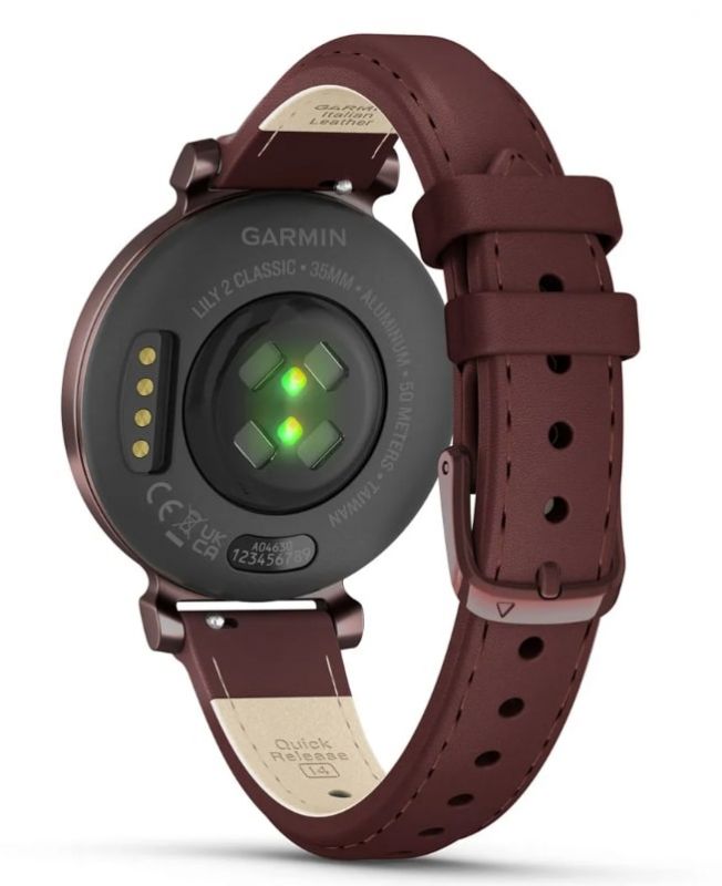 Смарт-годинник Garmin Lily 2 Dark Bronze with Mulberry Leather Band (010-02839-61)