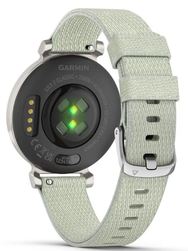 Смарт-годинник Garmin Lily 2 Silver with Sage Gray Nylon Band (010-02839-63)