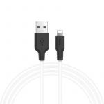 Кабель Hoco X21 Plus Silicone USB - Lightning (M/M), 1 м, Black/White (D25701)