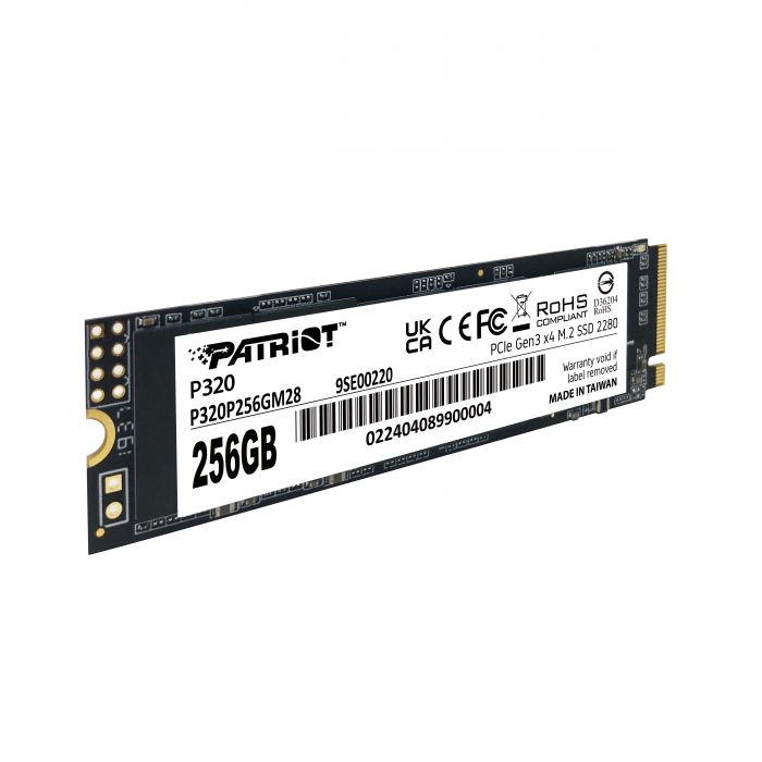 Накопичувач SSD  256GB Patriot P320 M.2 2280 PCIe 3.0 x4 NVMe TLC (P320P256GM28)